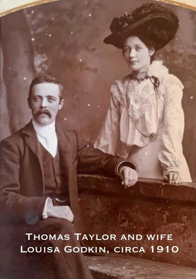 Thomas Taylor and wife Louisa Godkin, circa 1910.